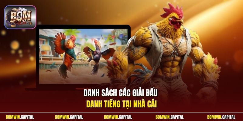 Danh sách các giải đấu danh tiếng tại nhà cái